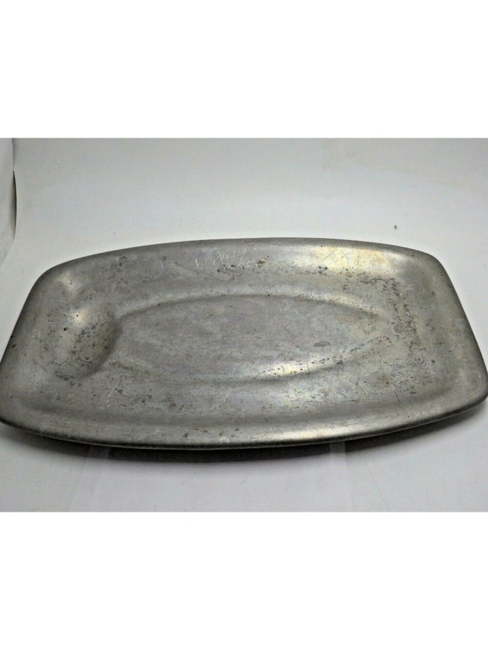Metal Meat Tray Serving Carving Platter Vintage Rustic Farmhouse Steampunk